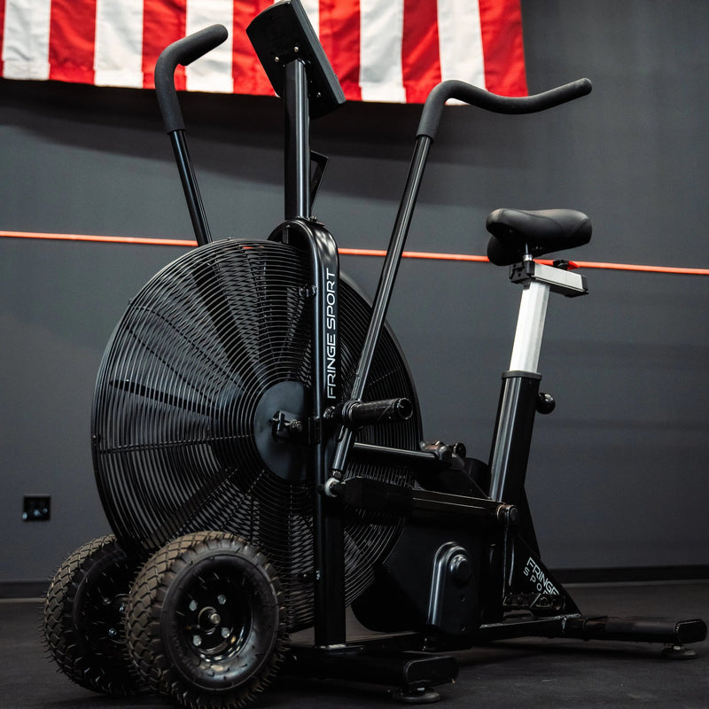 Fringe Sport Raptor Air Bike | Heavy - Duty Belt - Driven Airbike with Steel Fan & LCD Console - Peak Performance Supply