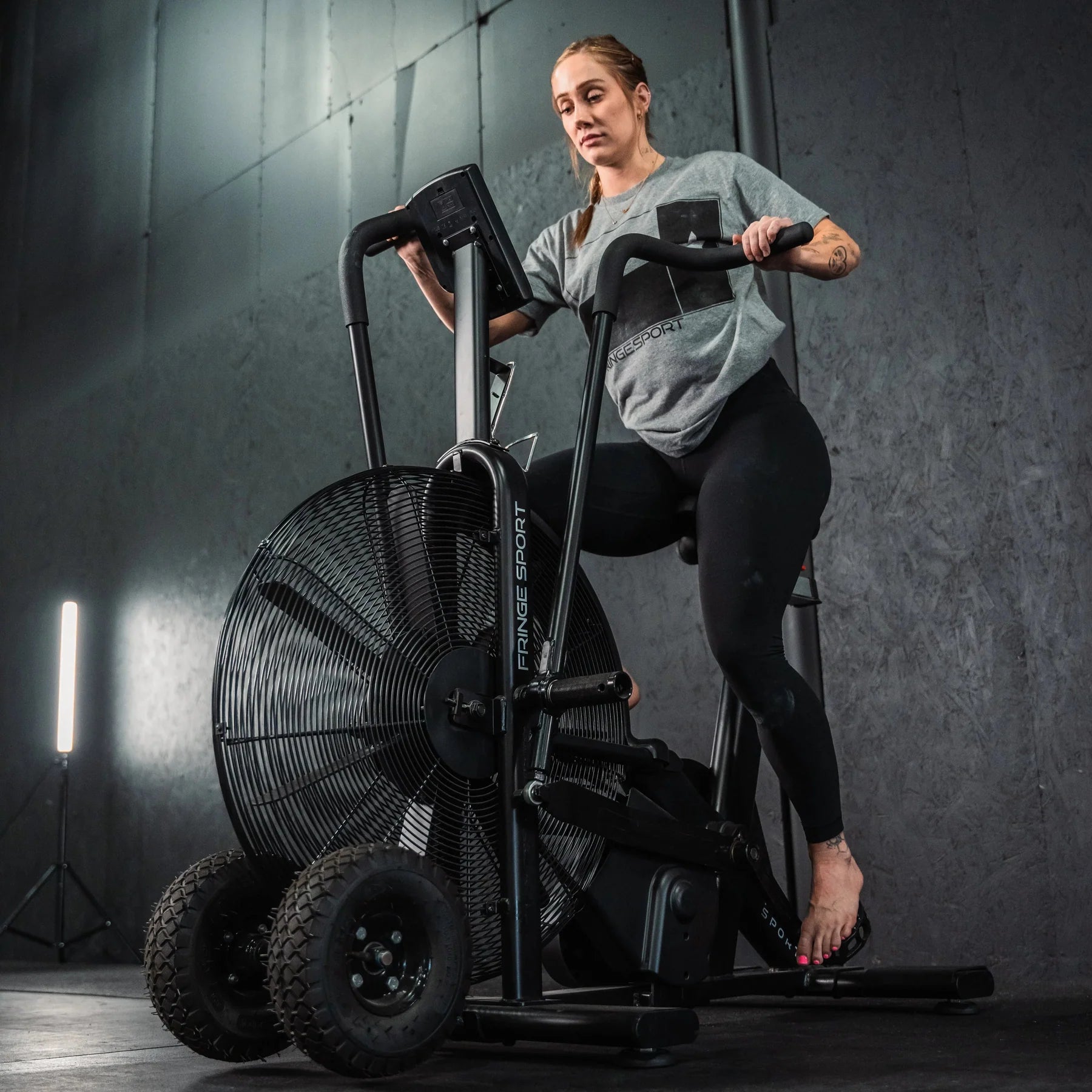 Fringe Sport Raptor Air Bike | Heavy - Duty Belt - Driven Airbike with Steel Fan & LCD Console - Peak Performance Supply