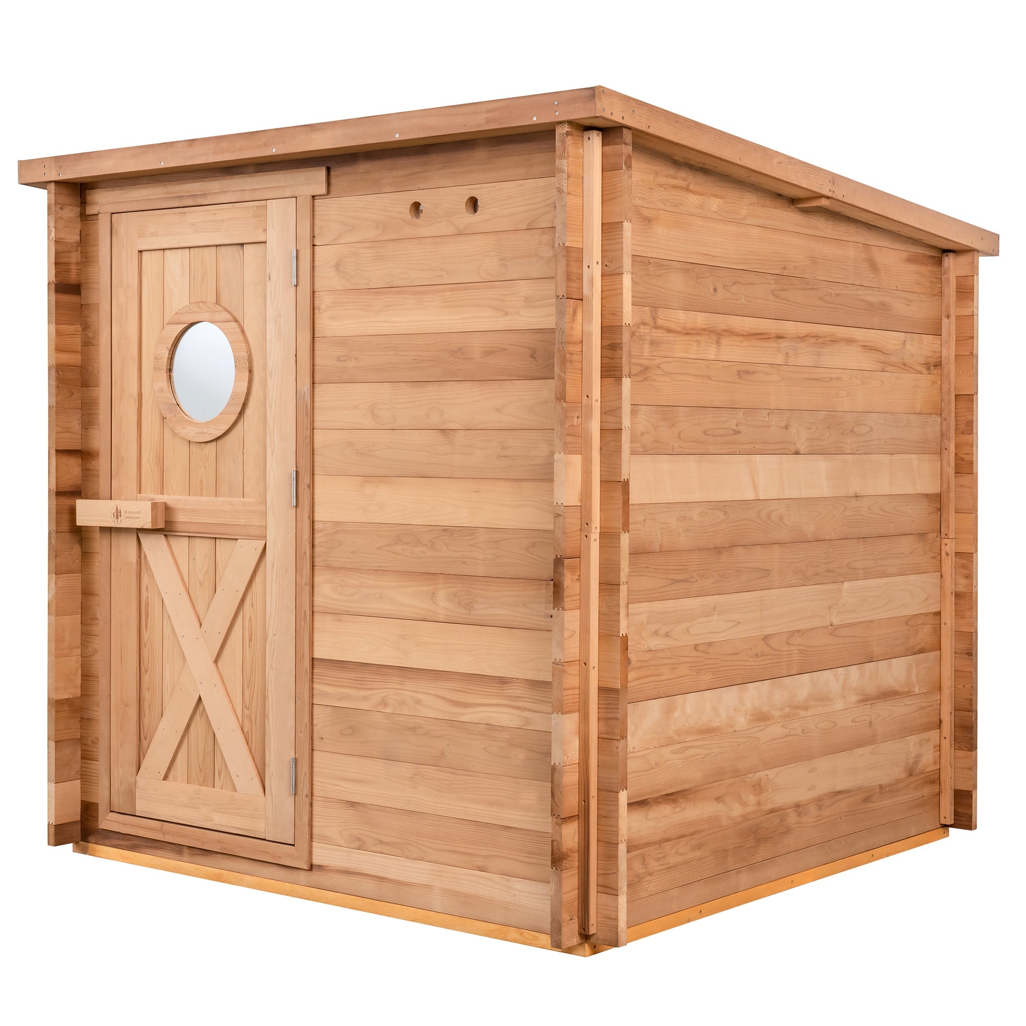 Redwood Outdoors Garden 8 - Person Outdoor Sauna – Thermowood + Harvia Spirit Wi - Fi 8kW Included - Peak Performance Supply