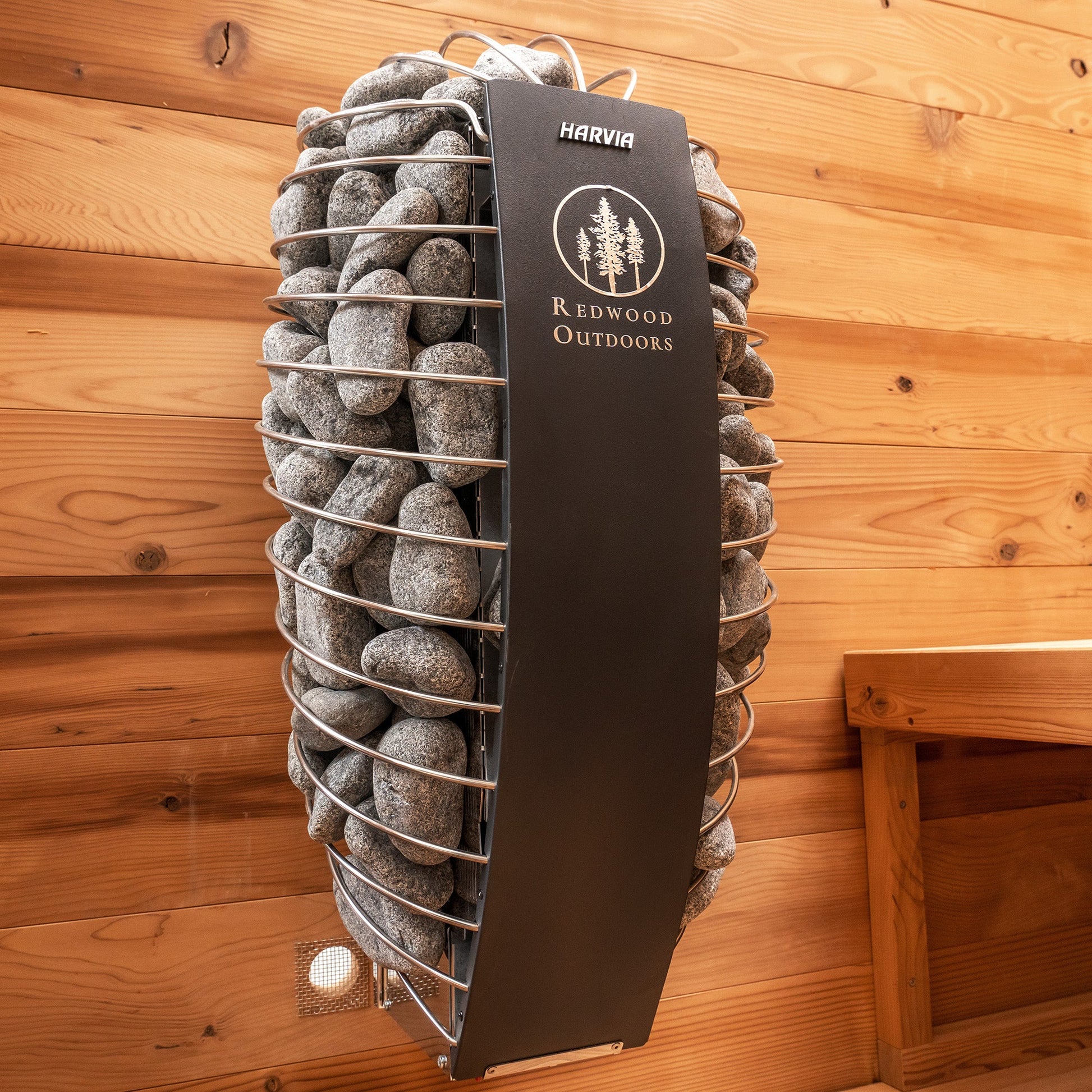 Redwood Outdoor Duo Outdoor Sauna - 2 Person w/ Harvia Spirit Wi - Fi 8kW Heater - Peak Performance Supply