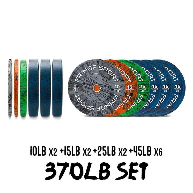 Fringe Sport Savage Bumper Plate Sets | 100% Virgin Rubber Color - Coded Plates with Hooked Steel Inserts & Lifetime Warranty - Peak Performance Supply