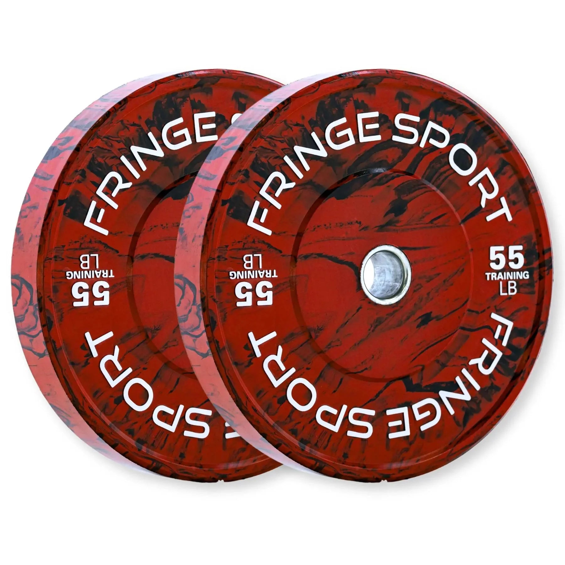 Fringe Fitness Savage Bumper Plates | 100% Virgin Rubber Barbell Plates with Color-Coded Tiger Stripes & Lifetime Warranty