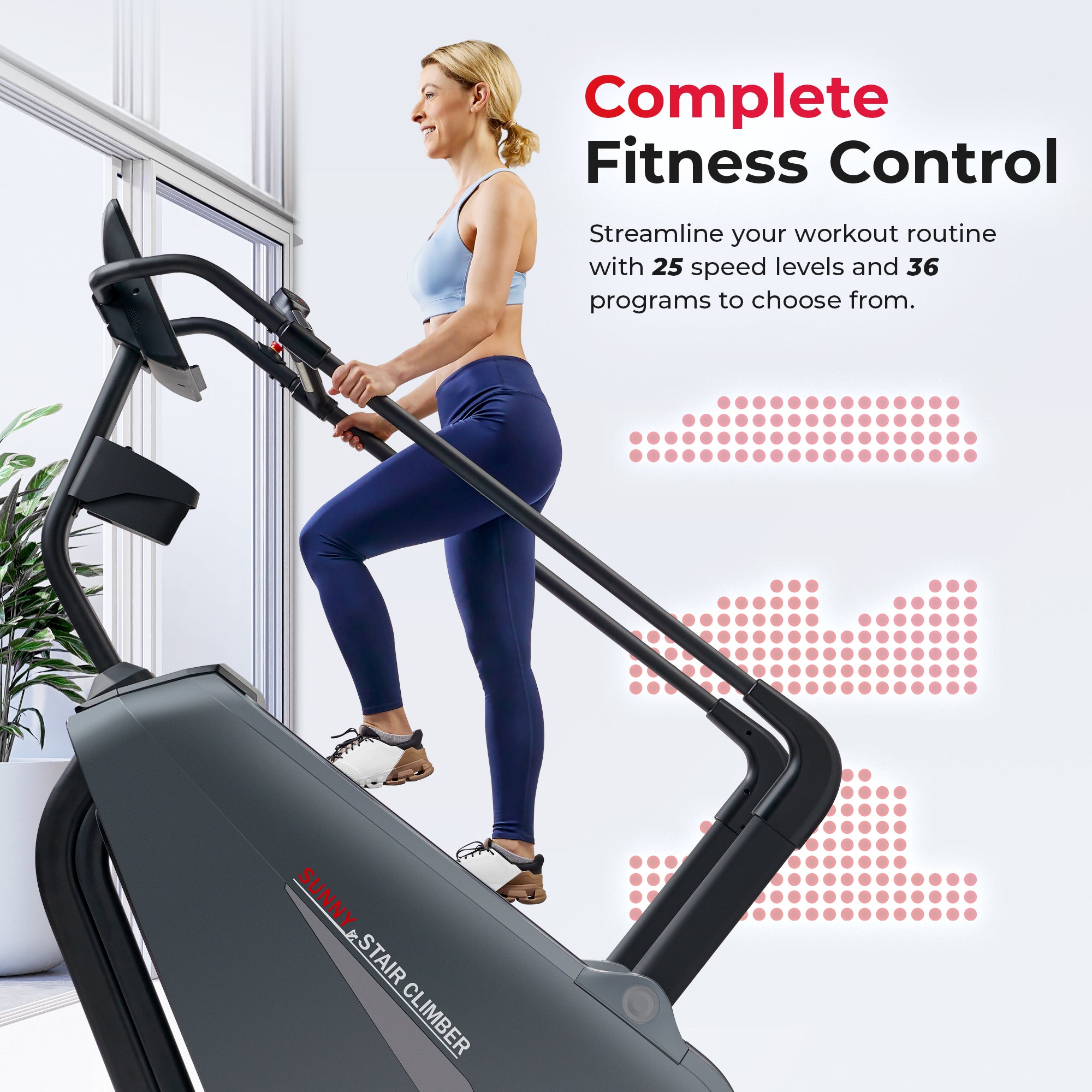 Sunny Health & Fitness Premium Smart Stepper Stair Climber