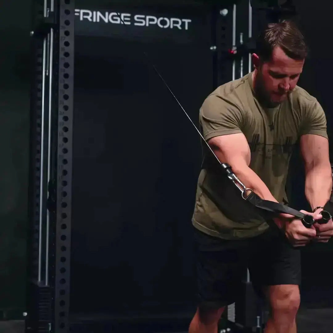 Fringe Sport THE DANE 2.0 | Half Rack Functional Trainer with Dual 160LB 1:1 Pulley System & 1200LB Rack Capacity