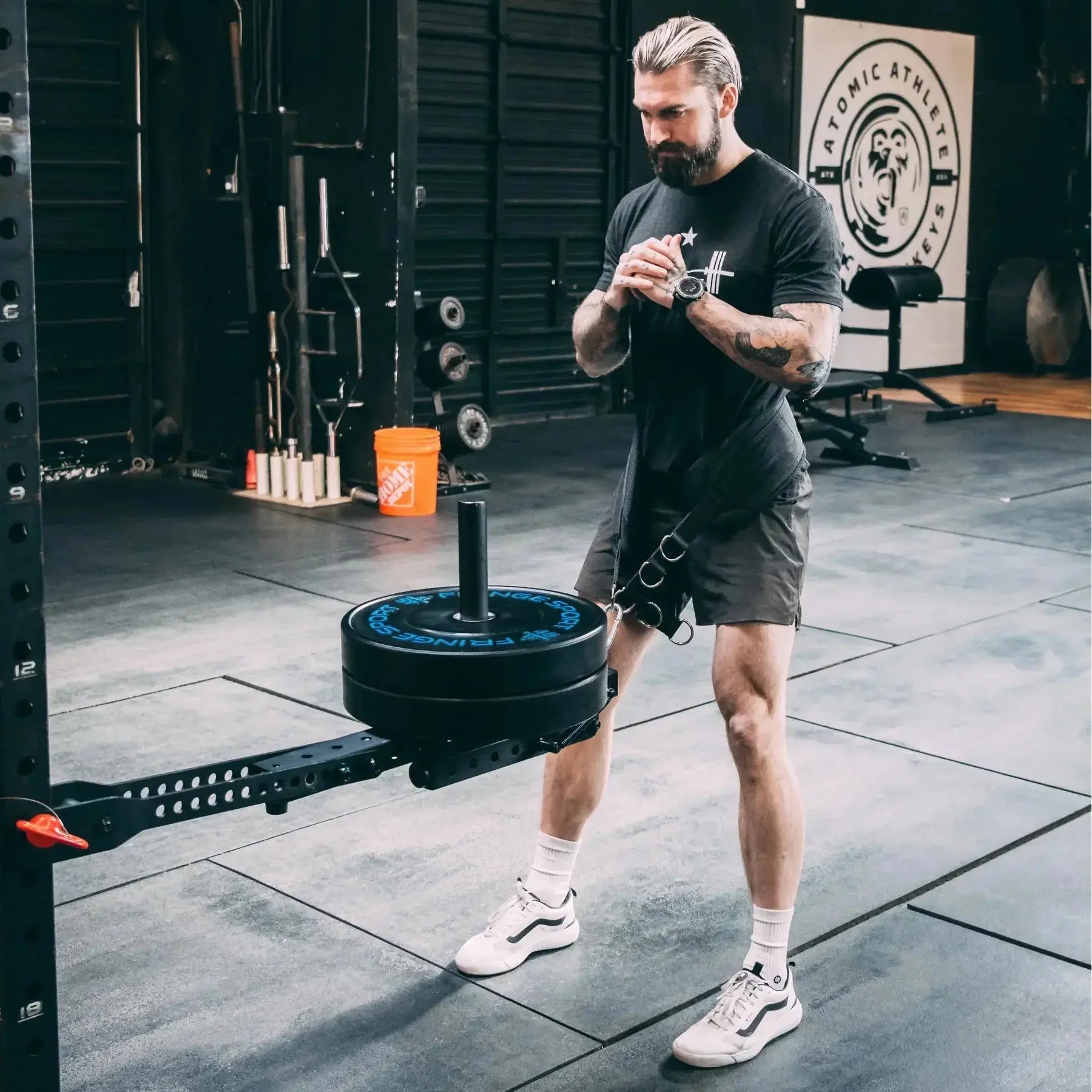 Fringe Sport Universal Belt Squat System | Mammoth Belt Squat Attachment (900 lb Capacity, Fits All Racks)