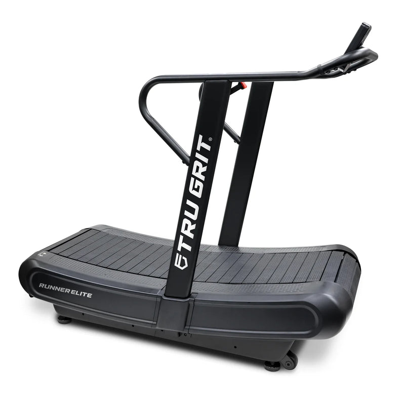 Tru Grit Fitness Runner Elite | Manual Curved Treadmill with 4-Level Magnetic Resistance & Bluetooth LCD Display