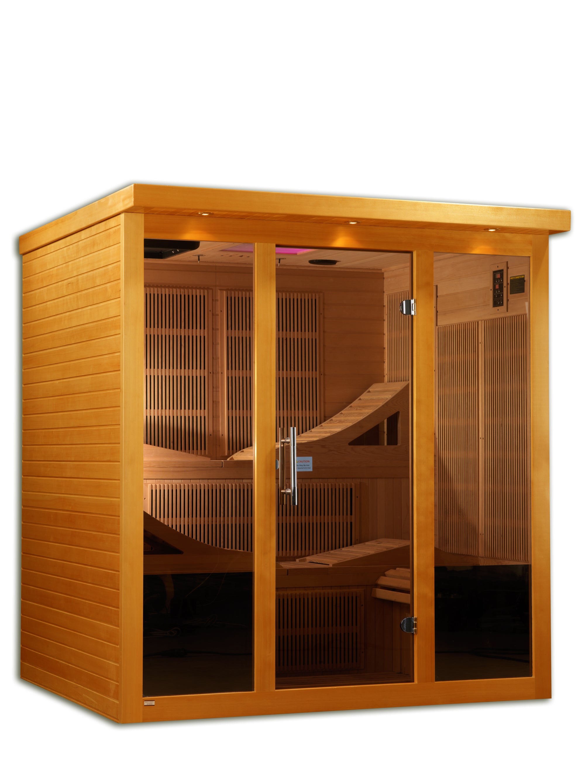 Dynamic Saunas Monaco Elite 6-Person Ultra Low EMF FAR Infrared Sauna - DYN-6996-01 Angle View
