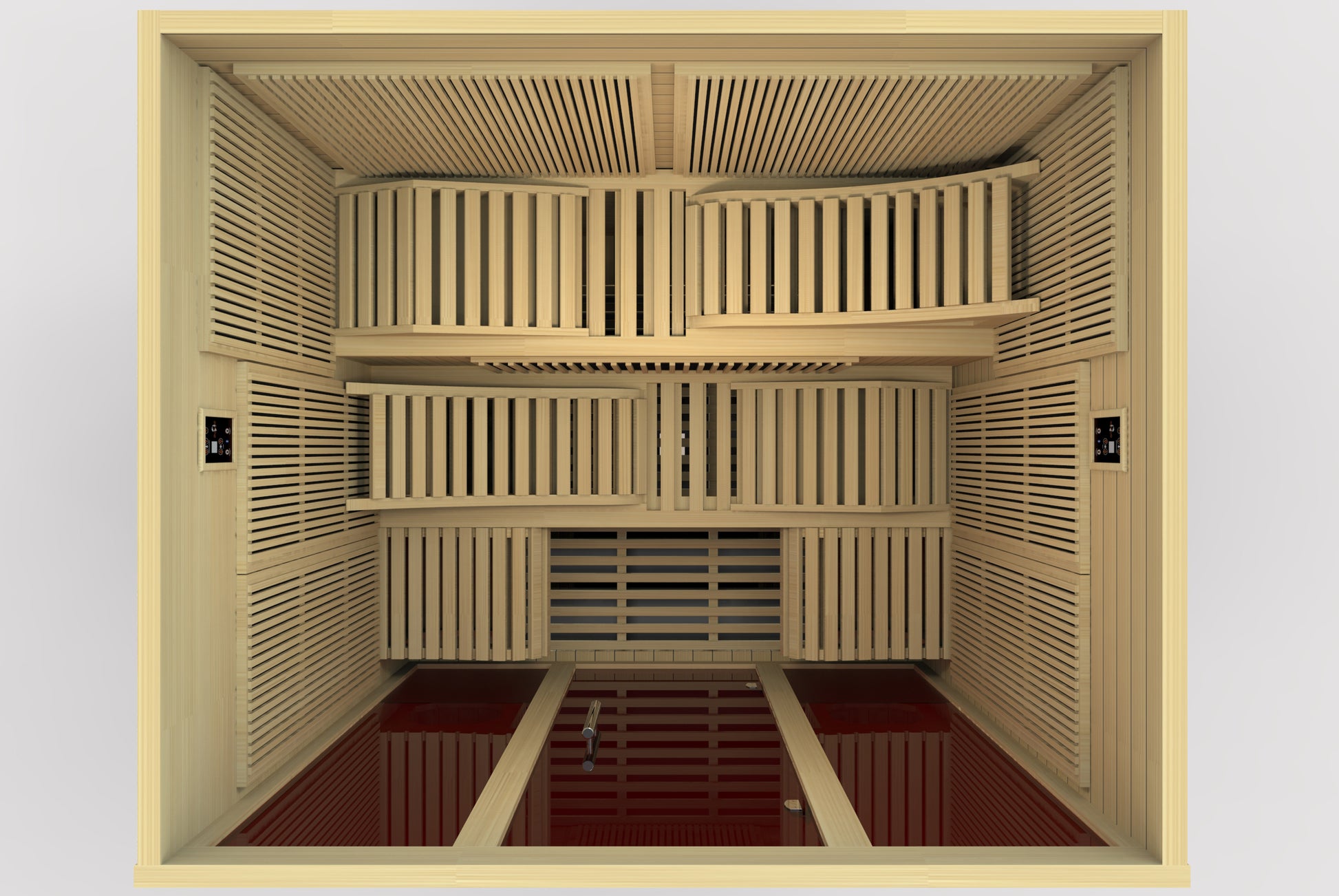 Dynamic Saunas Monaco Elite 6-Person Ultra Low EMF FAR Infrared Sauna - DYN-6996-01 Interior Top View