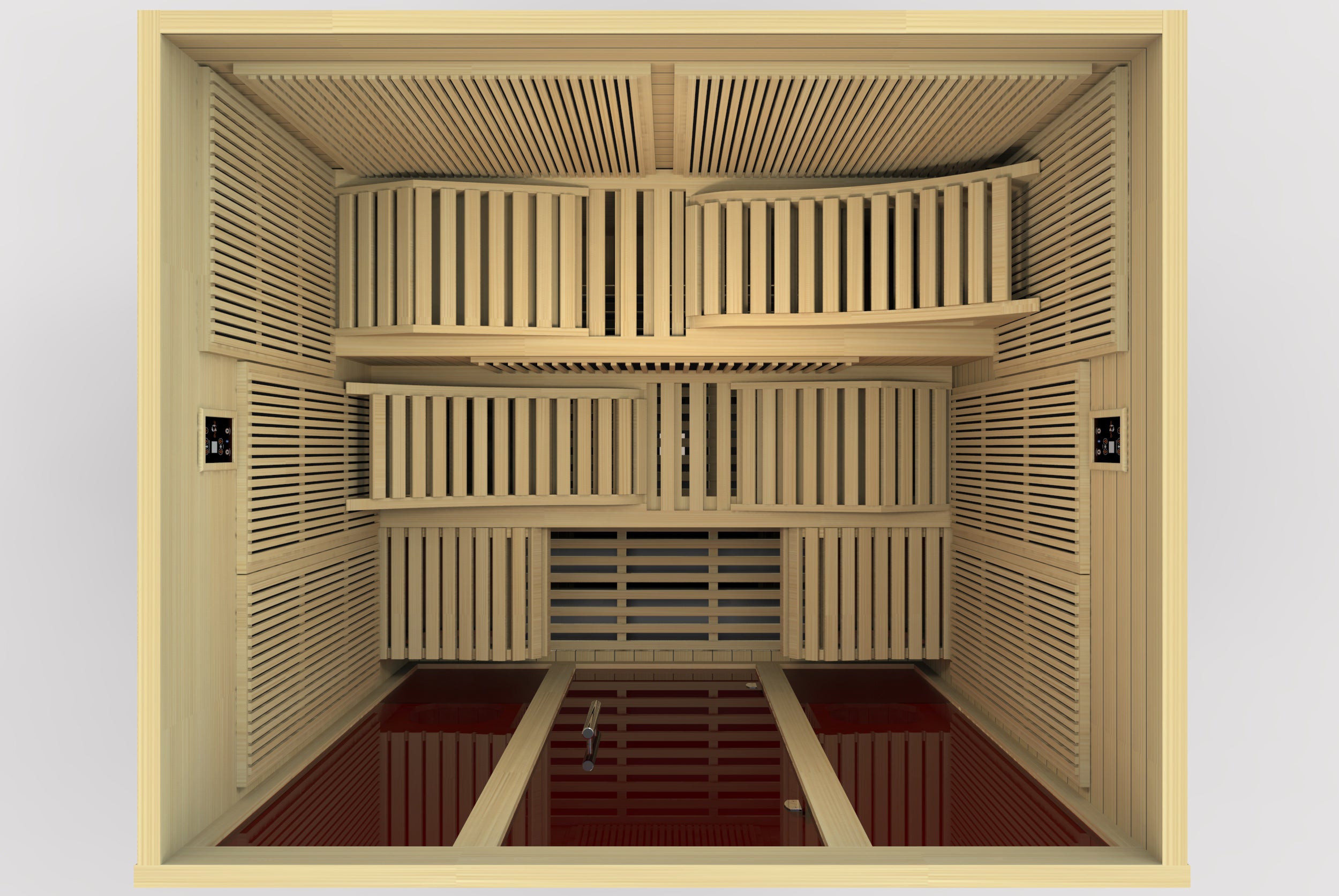 Dynamic Saunas Monaco Elite 6-Person Ultra Low EMF FAR Infrared Sauna - DYN-6996-01 Interior Top View