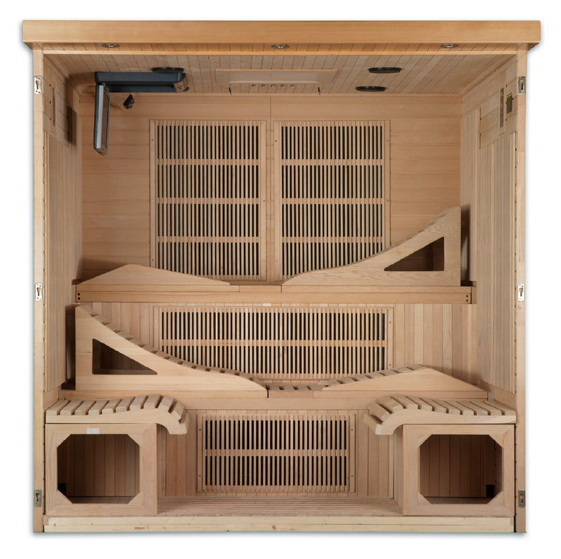 Dynamic Saunas Monaco Elite 6-Person Ultra Low EMF FAR Infrared Sauna - DYN-6996-01 Studio View