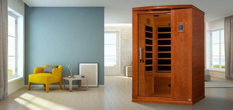 Dynamic Saunas Venice Elite 2-Person Ultra Low EMF FAR Infrared Sauna - DYN-6210-04 Dimensions