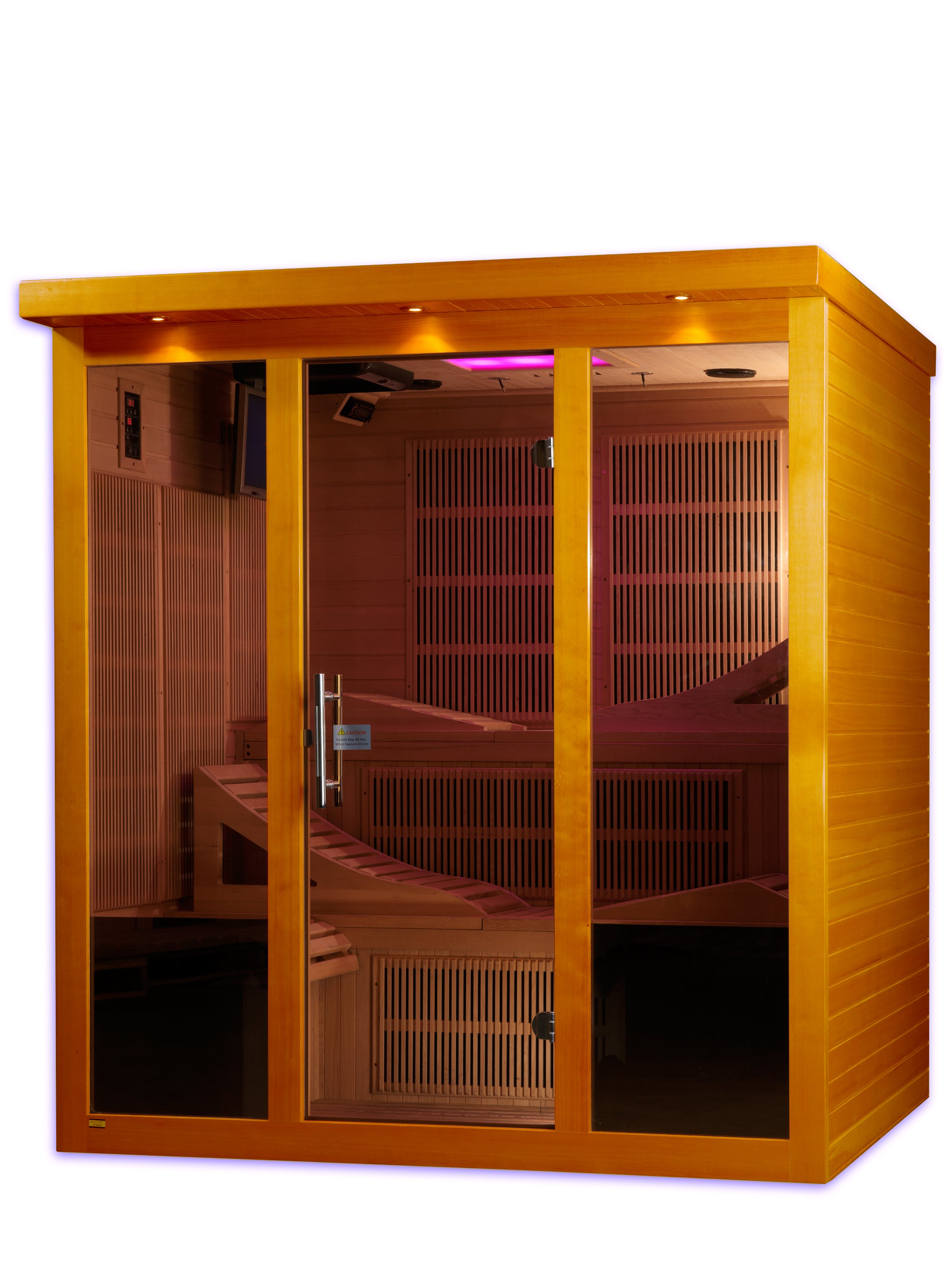 Dynamic Saunas Monaco Elite 6-Person Ultra Low EMF FAR Infrared Sauna - DYN-6996-01 Side View