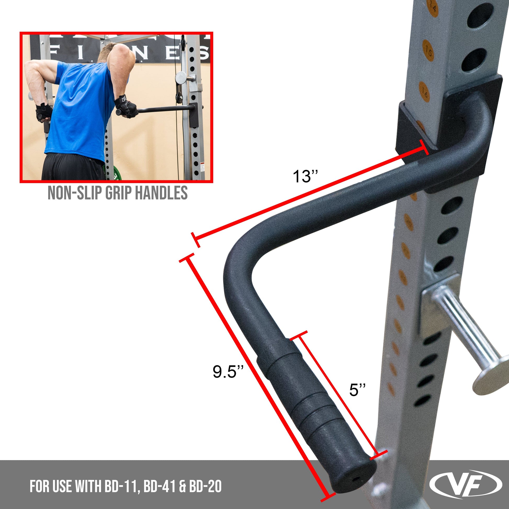 Valor Fitness Dip Handle Attachments for 2.5x2.5 Power Racks - Peak Performance Supply