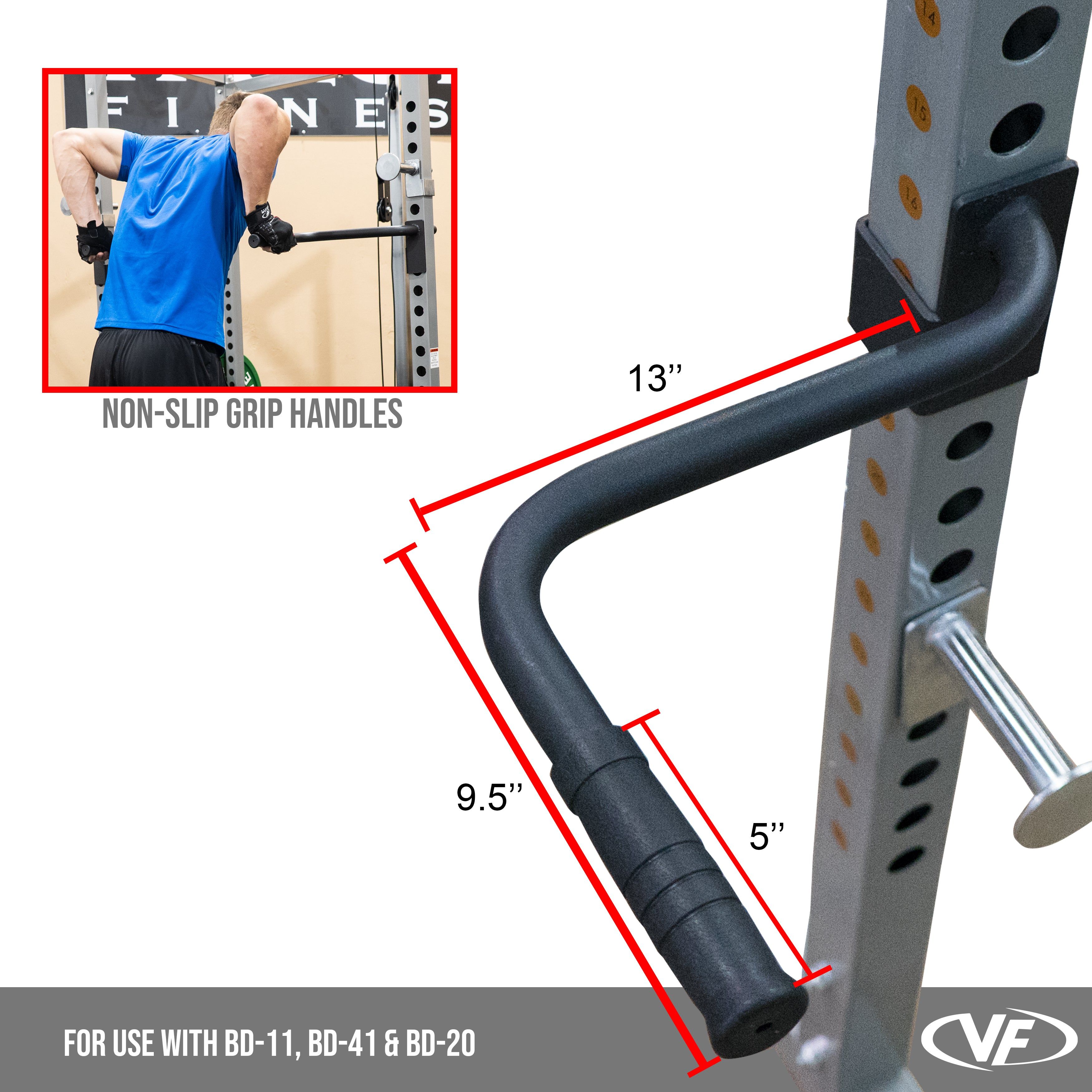 Valor Fitness Dip Handle Attachments for 2.5x2.5 Power Racks - Peak Performance Supply