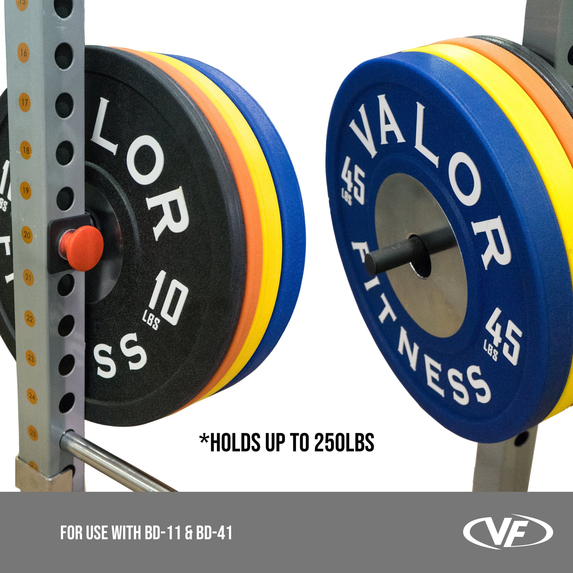 Valor Fitness Plate Storage Attachment for 2.5x2.5 Power Racks - Peak Performance Supply